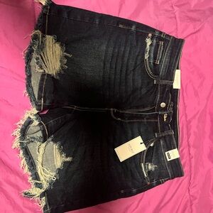 Judy Blue Black Distressed Jean Shorts